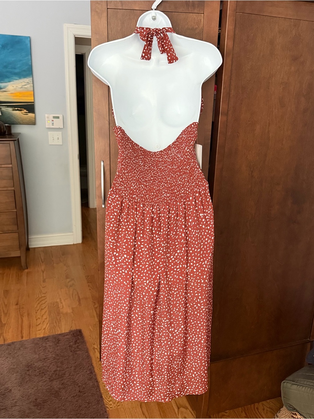 LaRoque Original Silk Halter Dot Dress - Picture 12 of 15